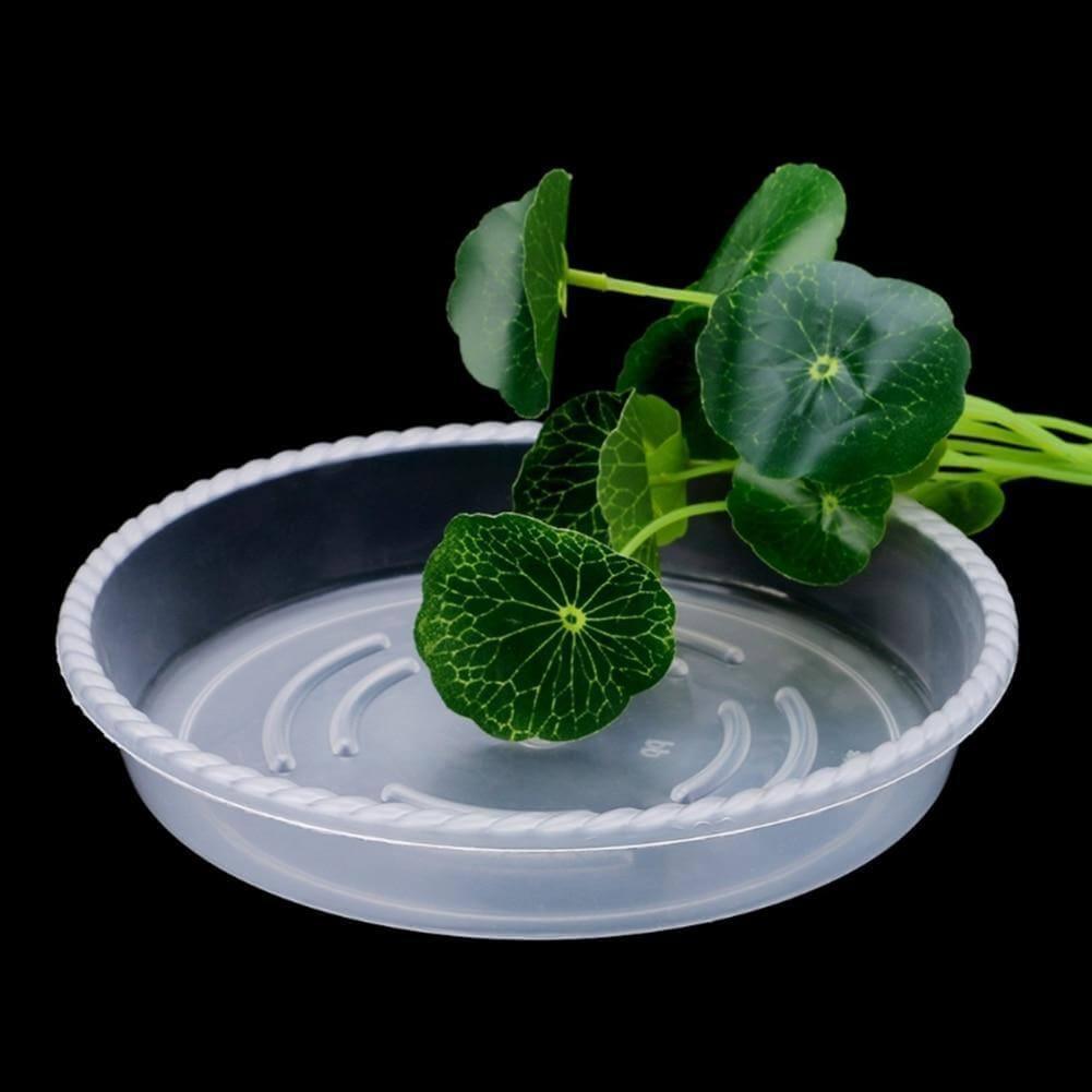 10-Piece Clear Plastic Planter Saucer Set