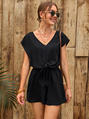 LUNE Knot Detail Batwing Sleeve Romper