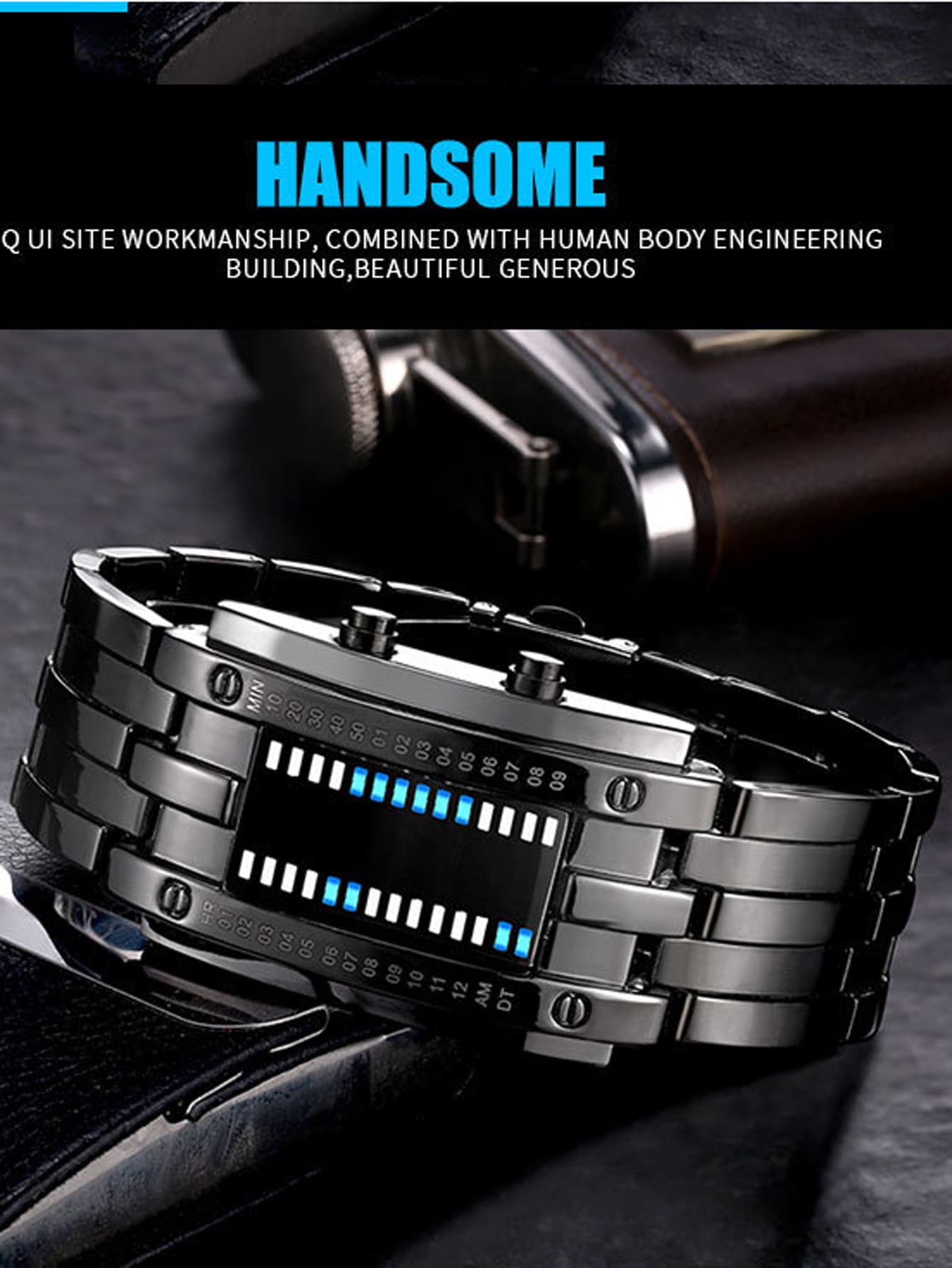 Men Water Resistant Special Display Electronic Watch