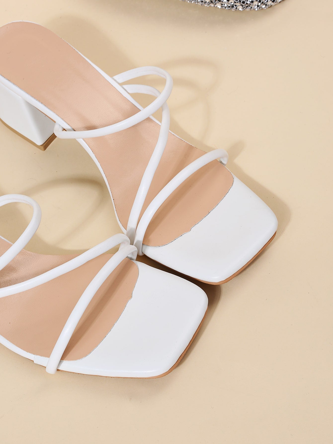 Women Minimalist Chunky Heeled Mule Sandals, Elegant Summer Heeled Sandals