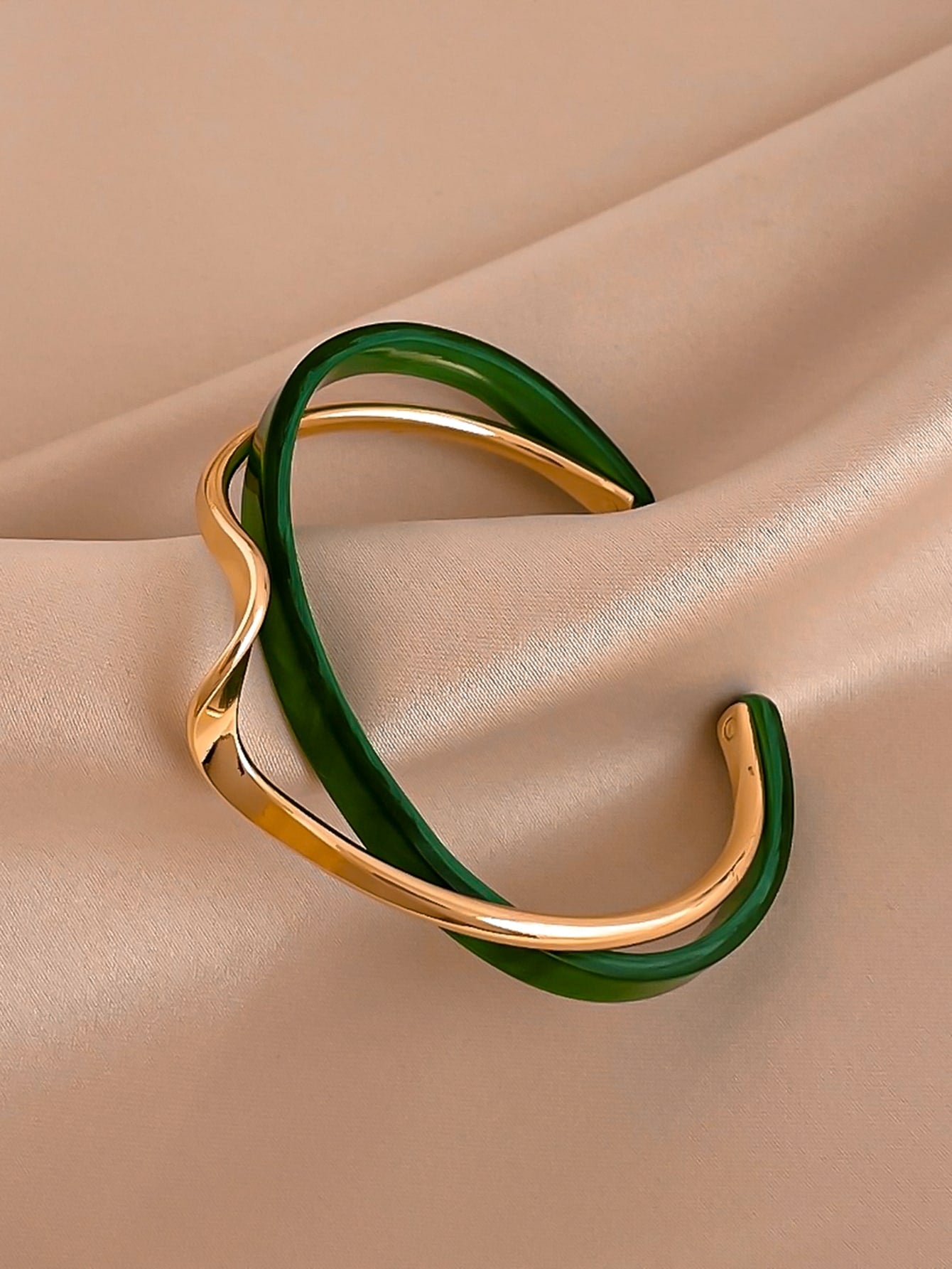 Structured Layered Cuff Bangle