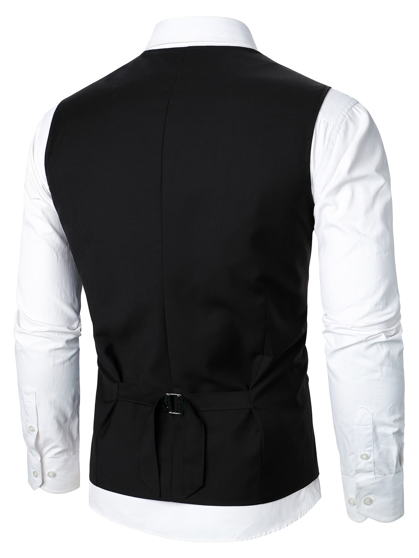 Manfinity Mode Men Double Breasted Vest Blazer & Pants Without Shirt