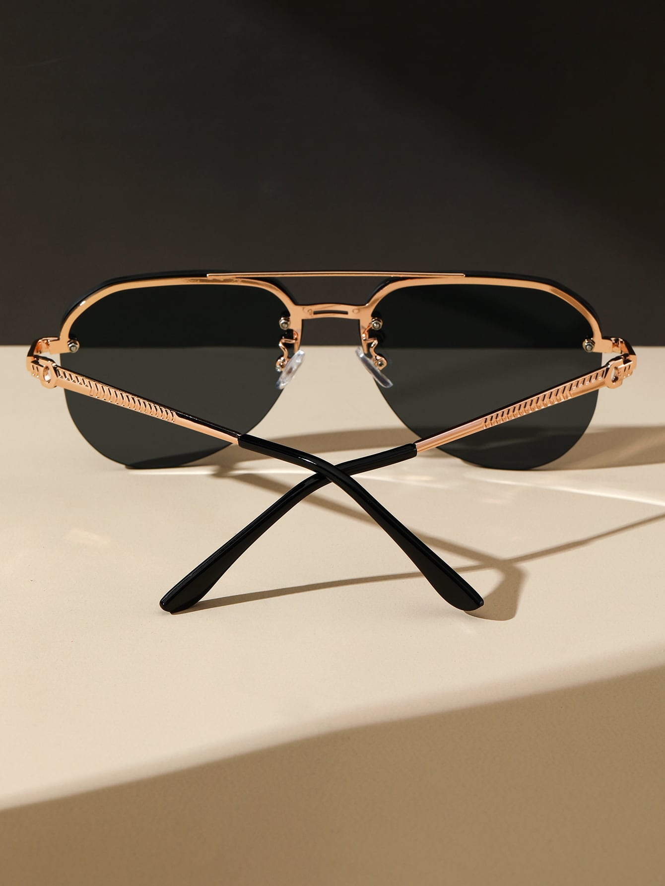 1pair Aviator Frame Fashion Glasses