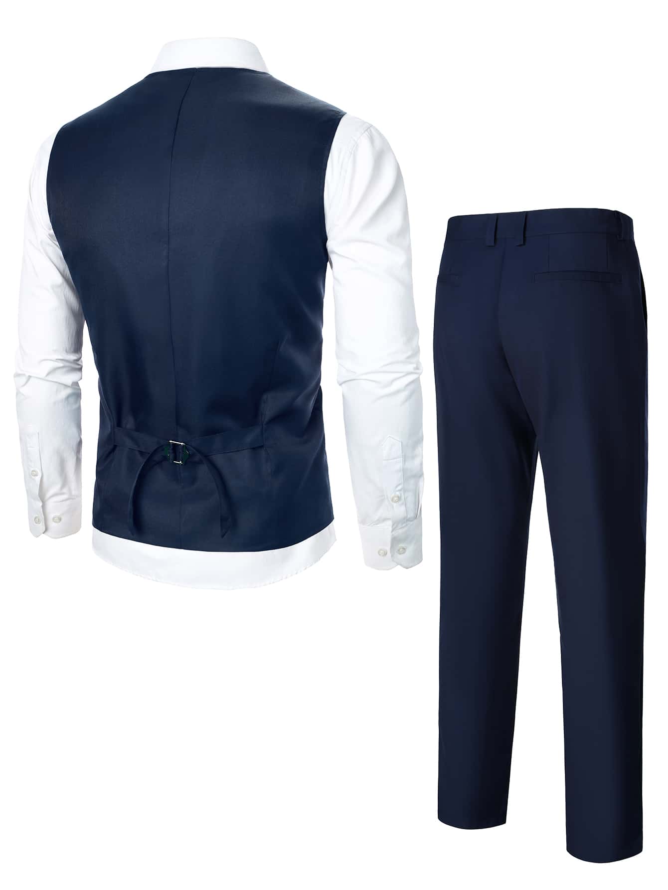 Manfinity Mode Men 1pc Chain Detail Waistcoat & 1pc Tailored Pants