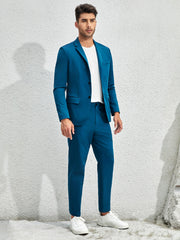 Manfinity Mode Men Single Breasted Blazer & Pants Suit