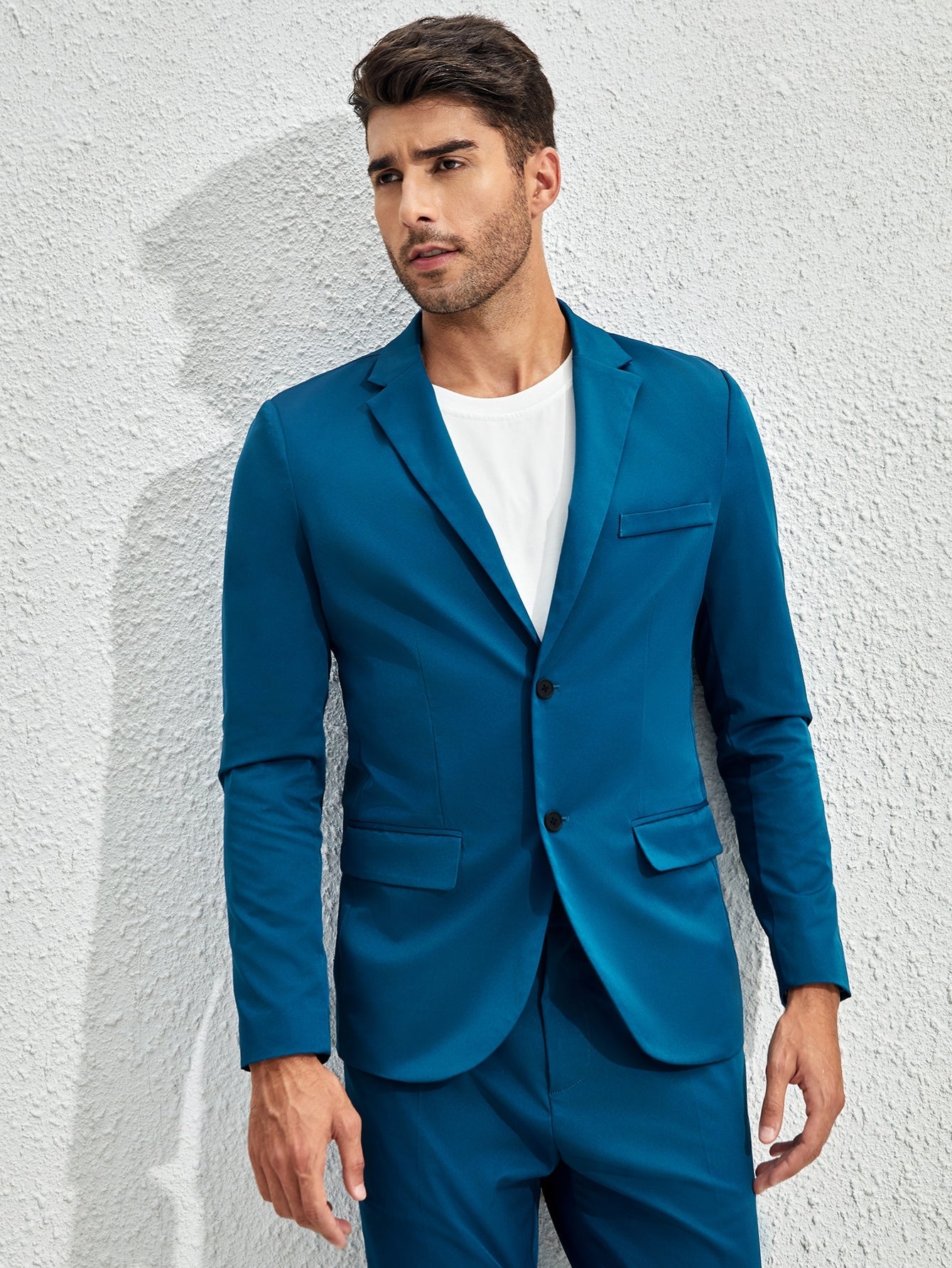 Manfinity Mode Men Single Breasted Blazer & Pants Suit