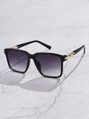 1pc Women's Plastic Square Y2k Sunglasses For Vacation, Party, Daily Wear With Stylish Glasses Box