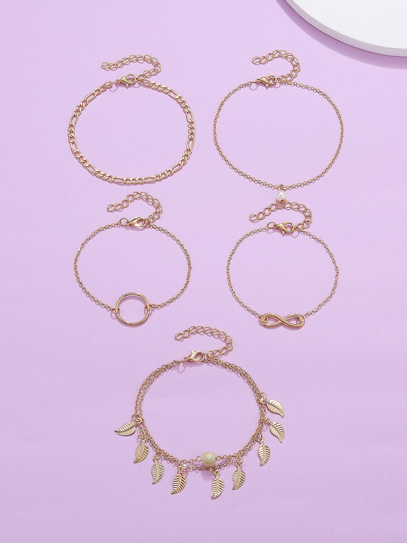 5pcs Star Charm Anklet