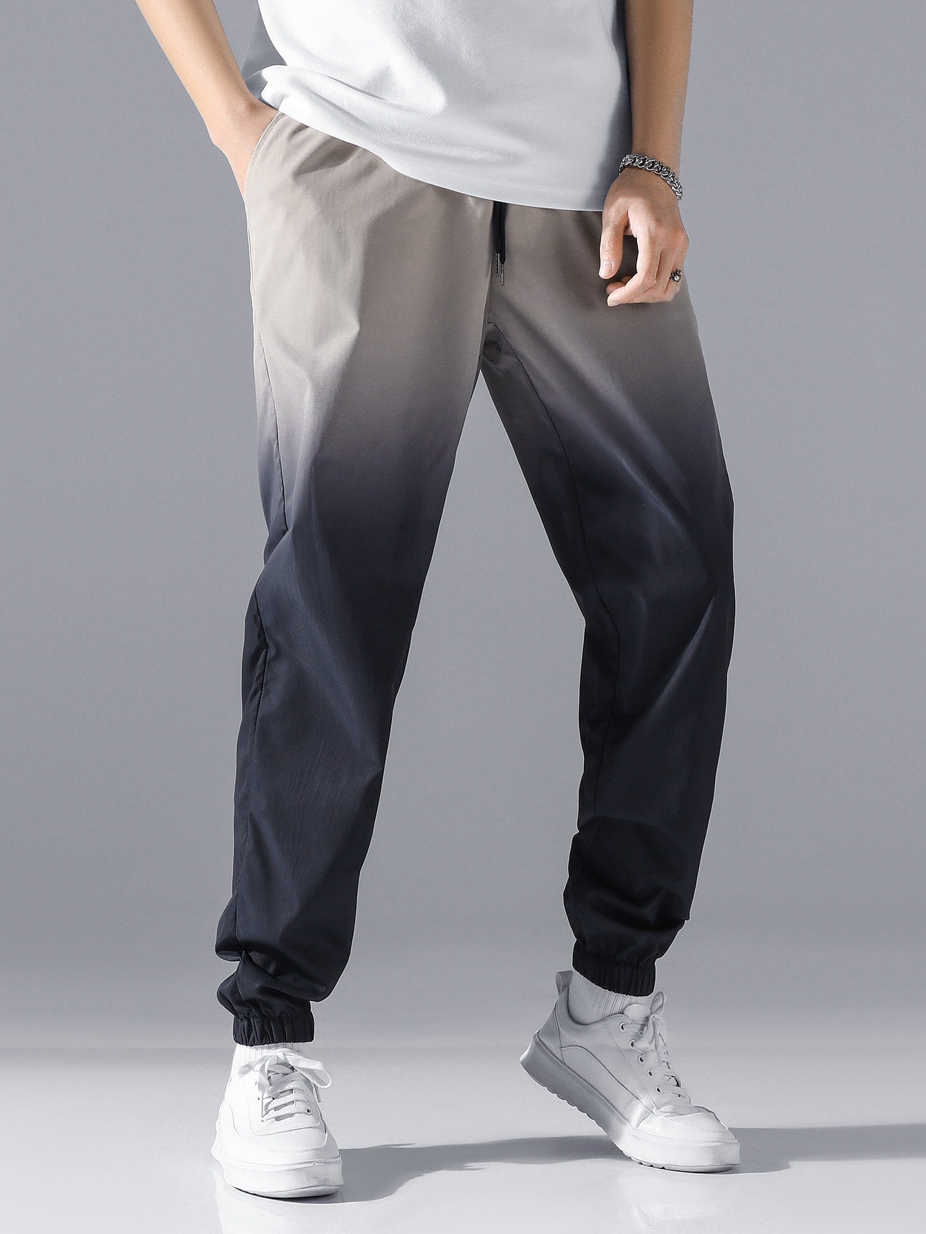 Manfinity Men Ombre Drawstring Waist Pants