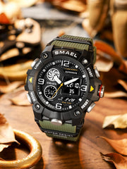 1pc Dual Display Men's Sports Watch