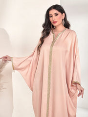 Najma Tape Trim Batwing Sleeve Kaftan