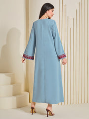 Najma Embroidery V-neck Kaftan Dress