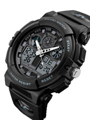 Men Water Resistant Round Electronic Watch