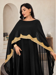 Najma Contrast Lace Kaftan Dress