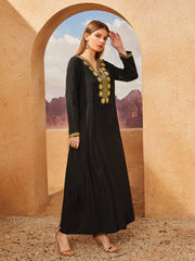 Najma Embroidery V Neck Kaftan