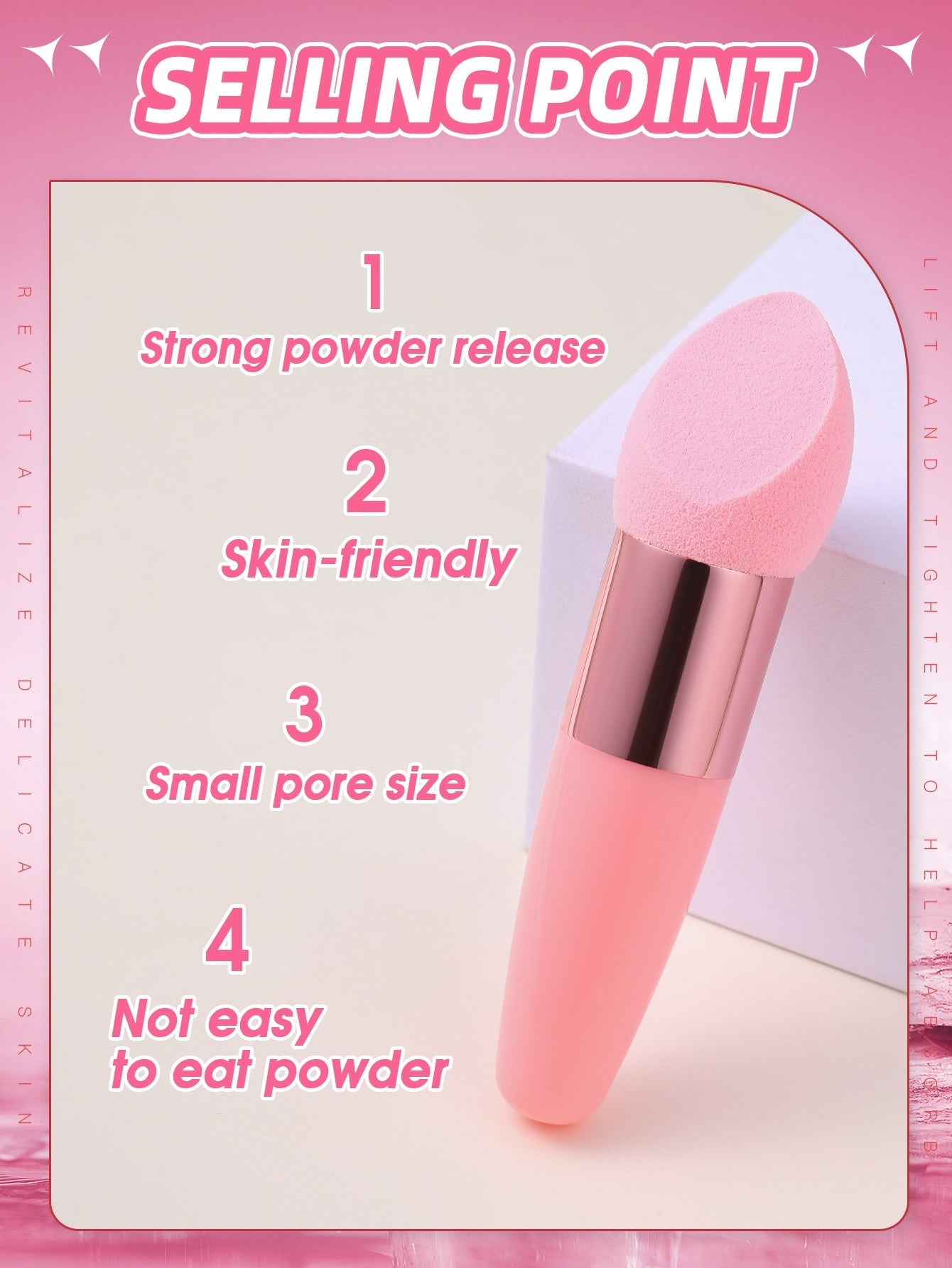 1pc Foundation Makeup Sponge Blender With Handle, Multifunctional Beauty Mixing Tool Cosmetic Puff Mushroom Cosmetics Egg Puff Make Up Sponge Brush