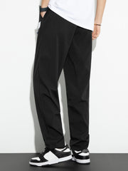 Manfinity Hypemode Men Letter Patched Detail Drawstring Waist Pants