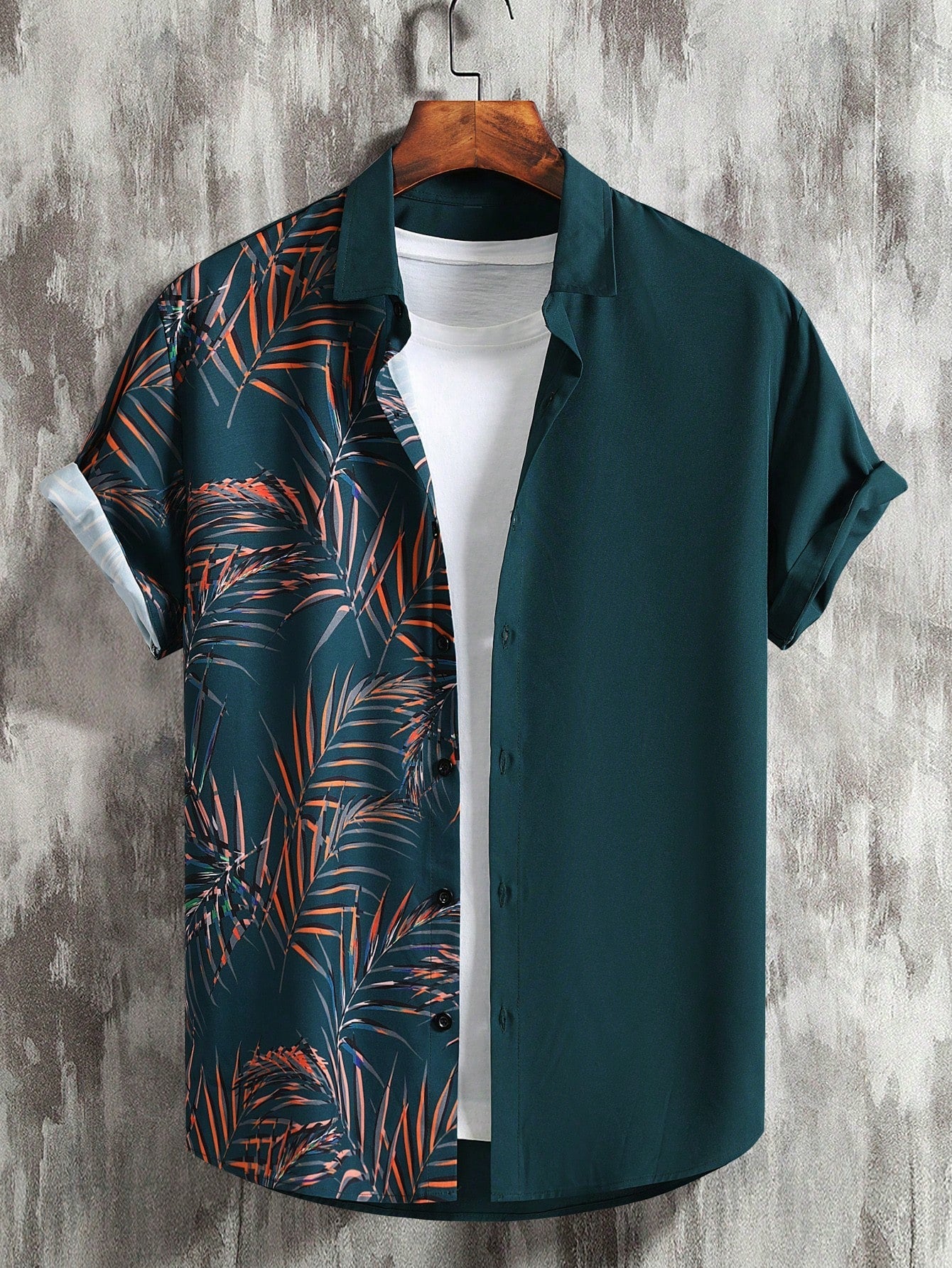 Manfinity RSRT Men Tropical Print Shirt