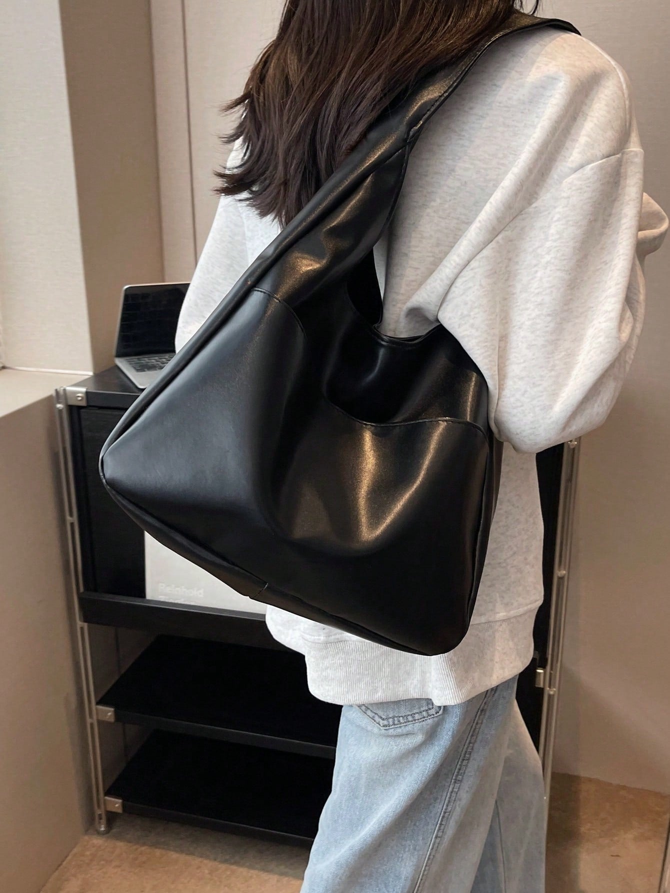 Minimalist Hobo Bag Medium Pu For Teen Girls Women College Students,Rookies & White-collar Workers Perfect for Office,Work ,Business,Commute Best Work Bag for Women