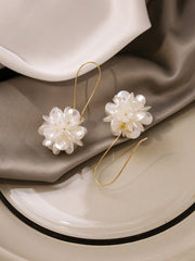 Flower Decor Drop Earrings