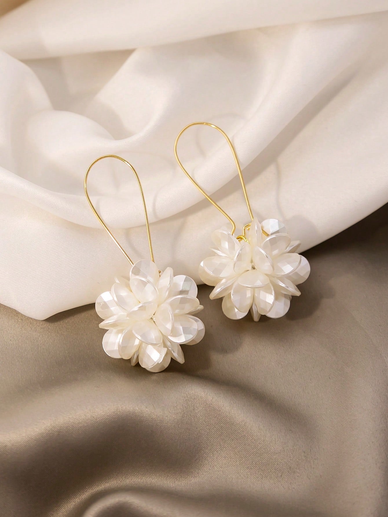 Flower Decor Drop Earrings