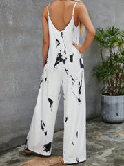 LUNE Tie Dye Wide Leg Cami Jumpsuit