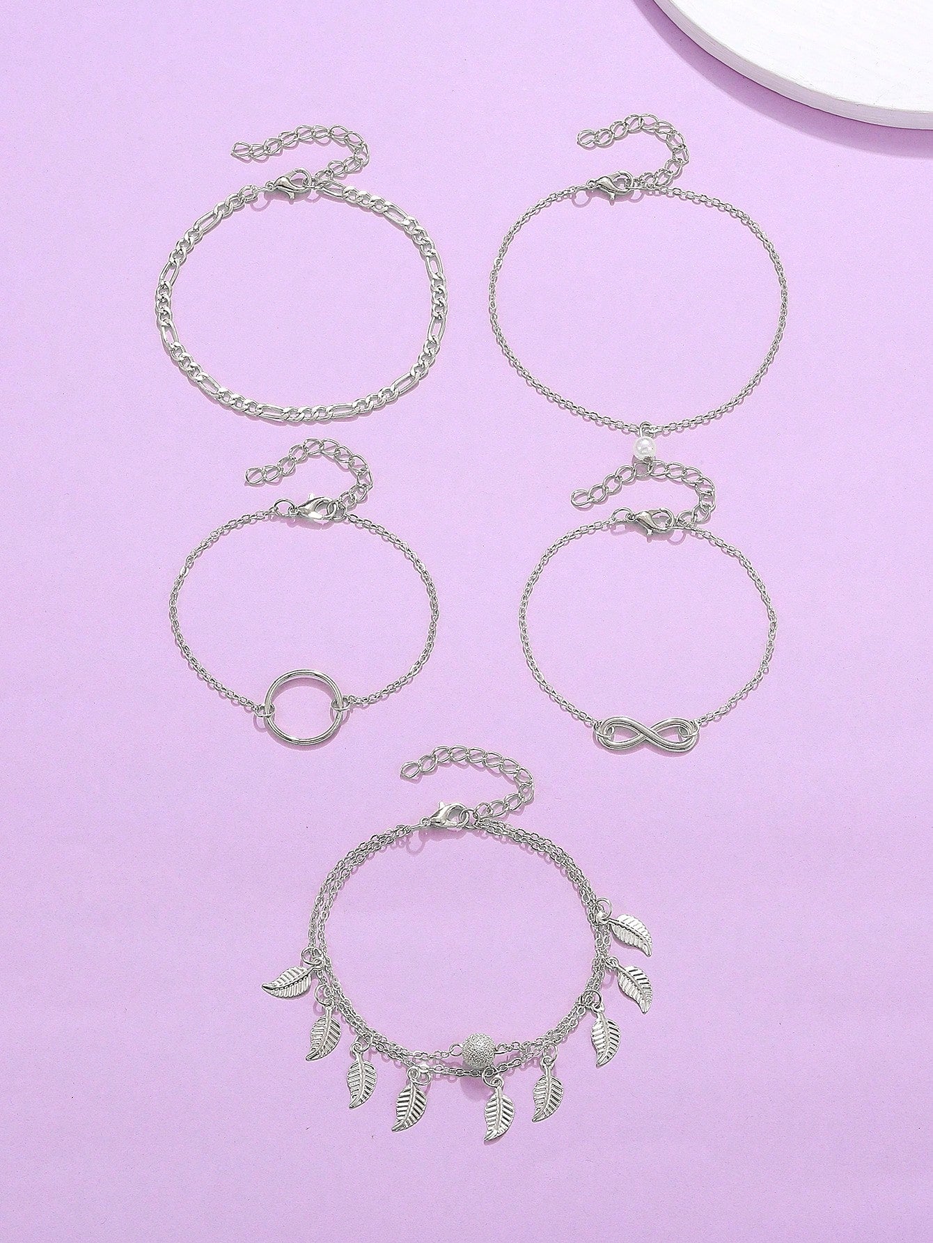 5pcs Star Charm Anklet