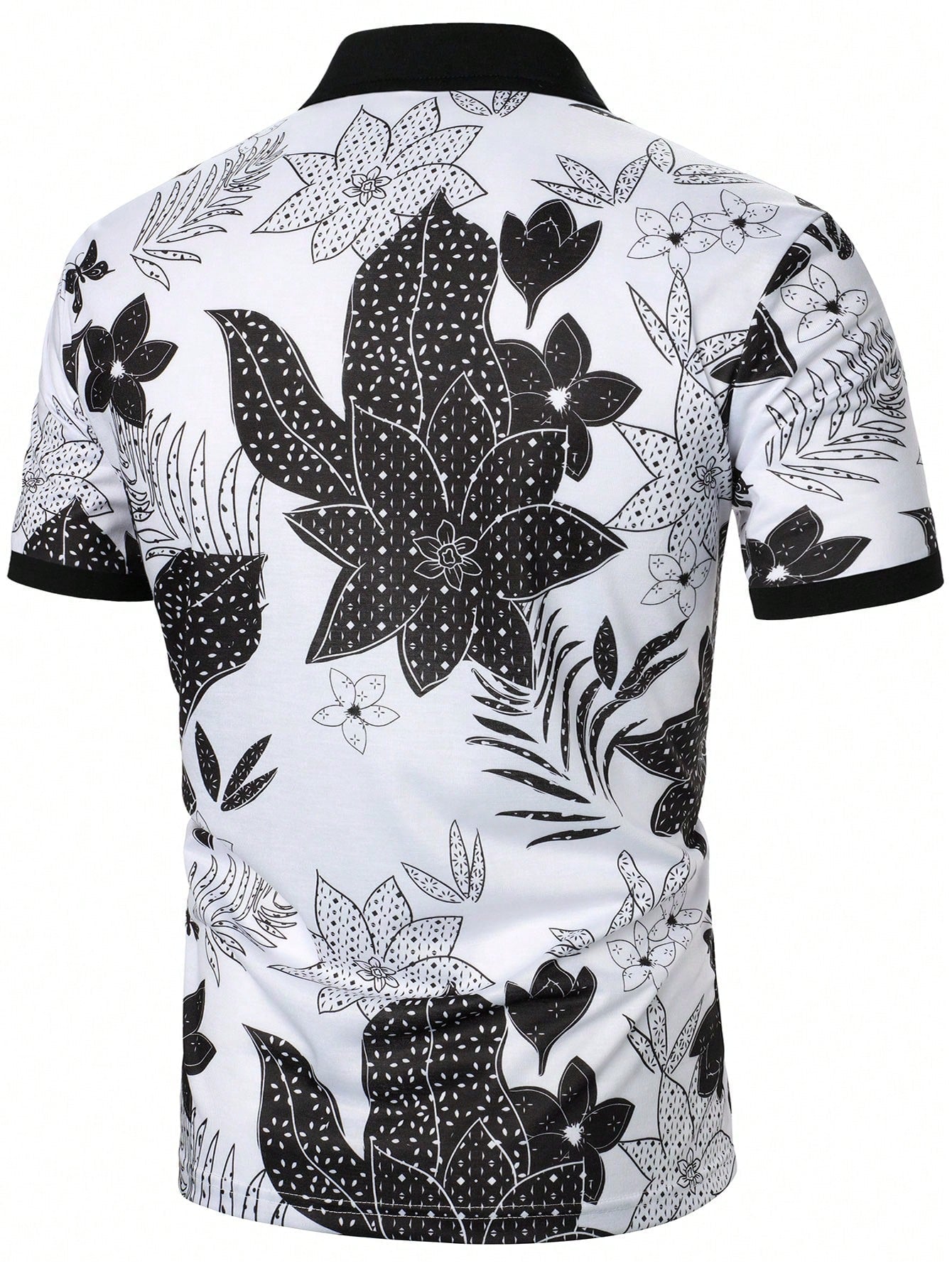 Manfinity RSRT Men Floral Print Polo Shirt