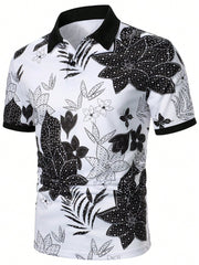 Manfinity RSRT Men Floral Print Polo Shirt