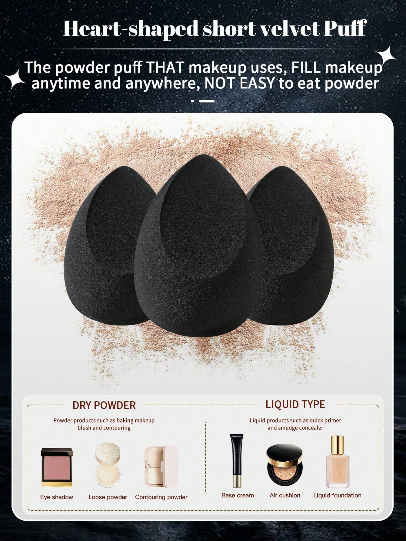 1PC Makeup Sponge+1PC Headband, Suitable for Cream & Powder Concealer, Loose Powder makeup applicator Black Friday