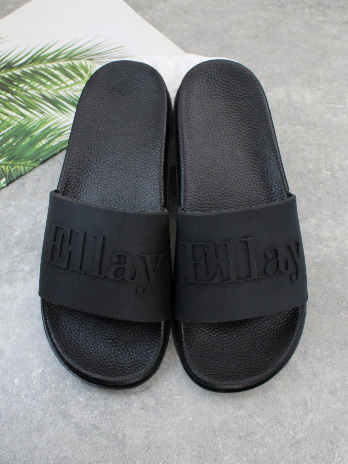 Cool Slides For Men, Letter Graphic Single Band Slippers