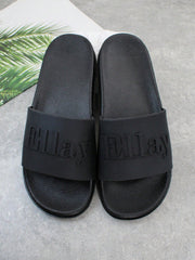 Cool Slides For Men, Letter Graphic Single Band Slippers