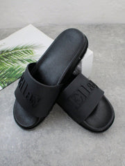 Cool Slides For Men, Letter Graphic Single Band Slippers