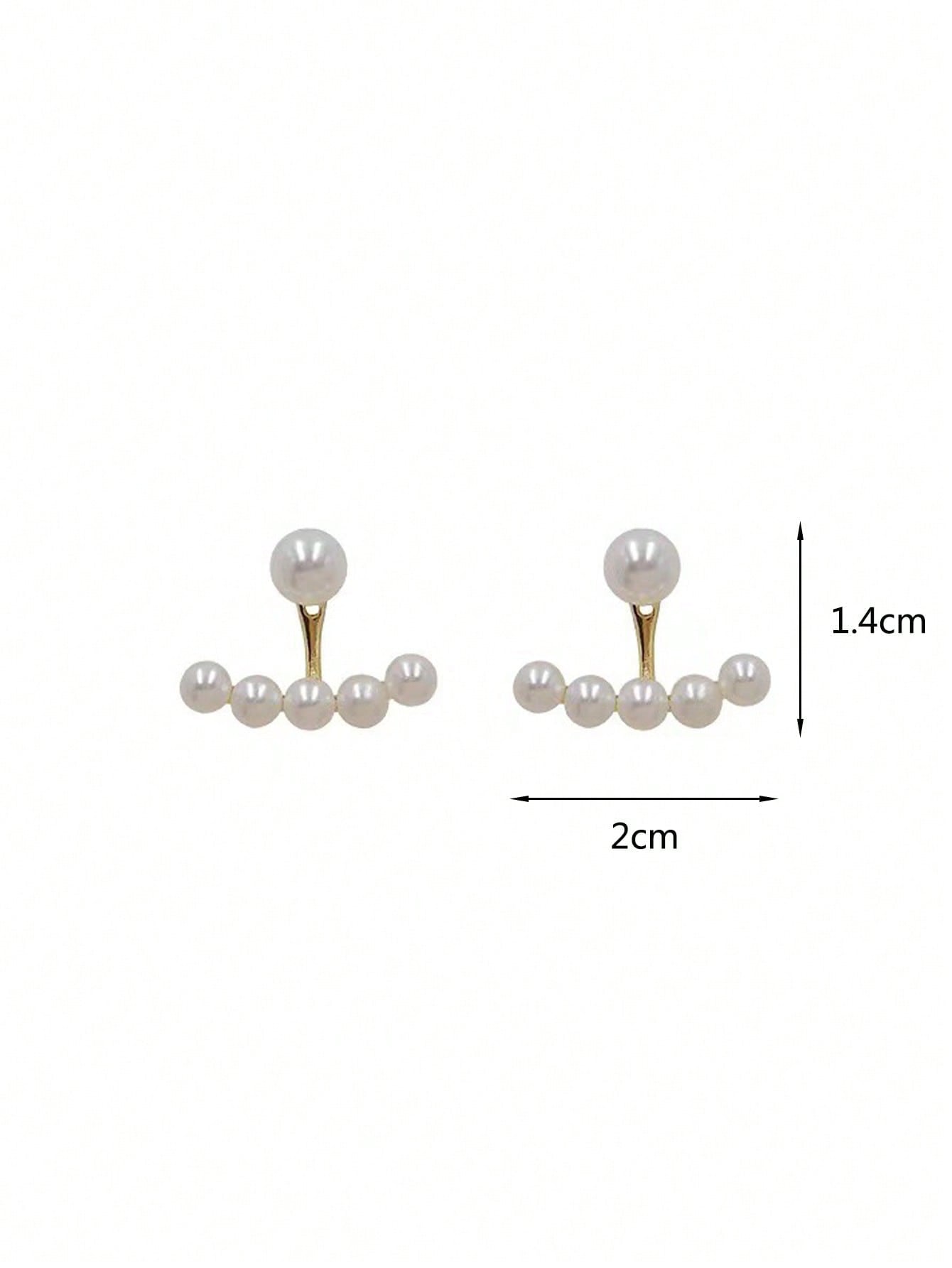 1pair Fashionable Rhinestone & Pearl Pendant Earrings For Women, Stylish Jewelry Accessories