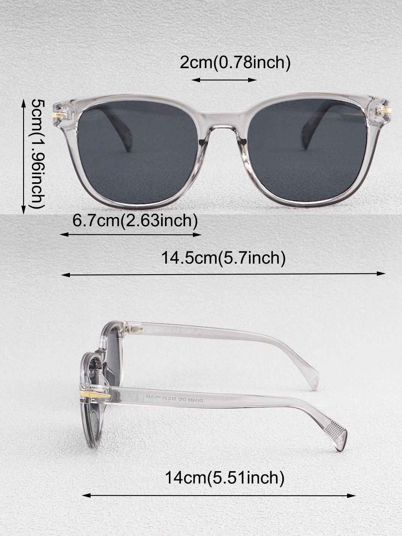 Casual Clear Frame Sunglasses UV Protection women's sunglasses