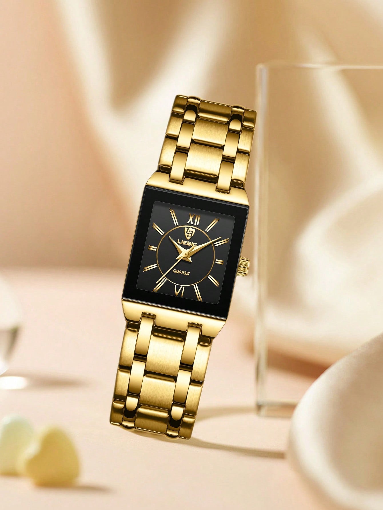 1pc Minimalist Square Pointer Quartz Watch