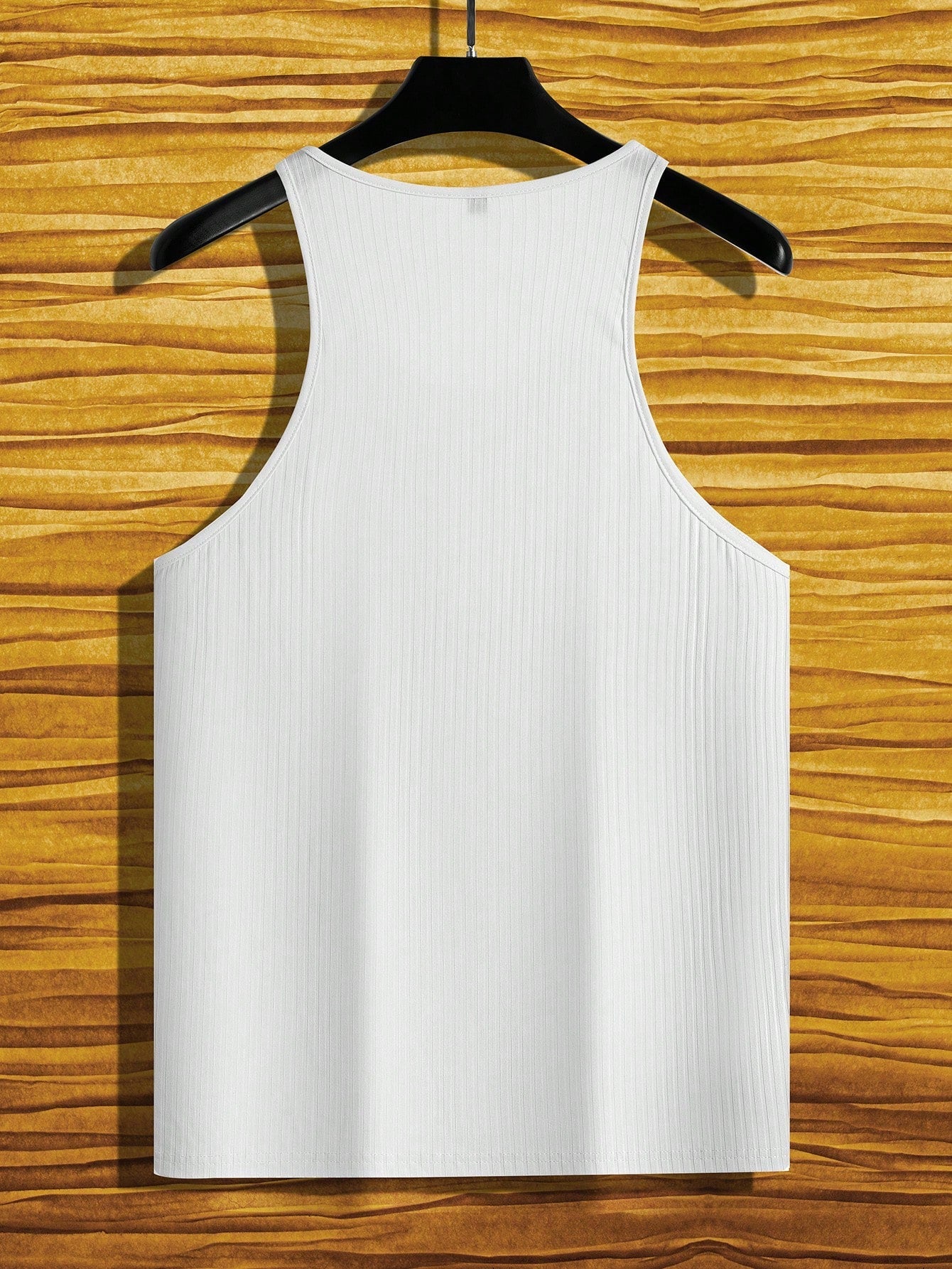 Manfinity Men Solid Ribbed Knit Tank Top