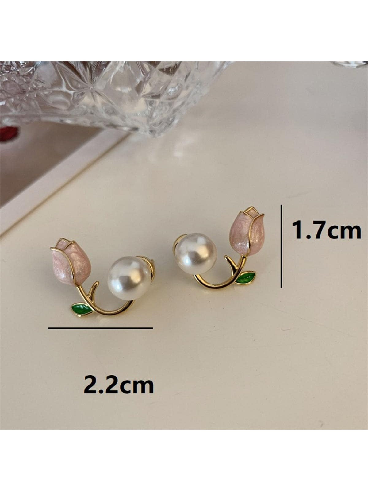 Rhinestone Fish Tail & Faux Pearl Decor Earring Jackets