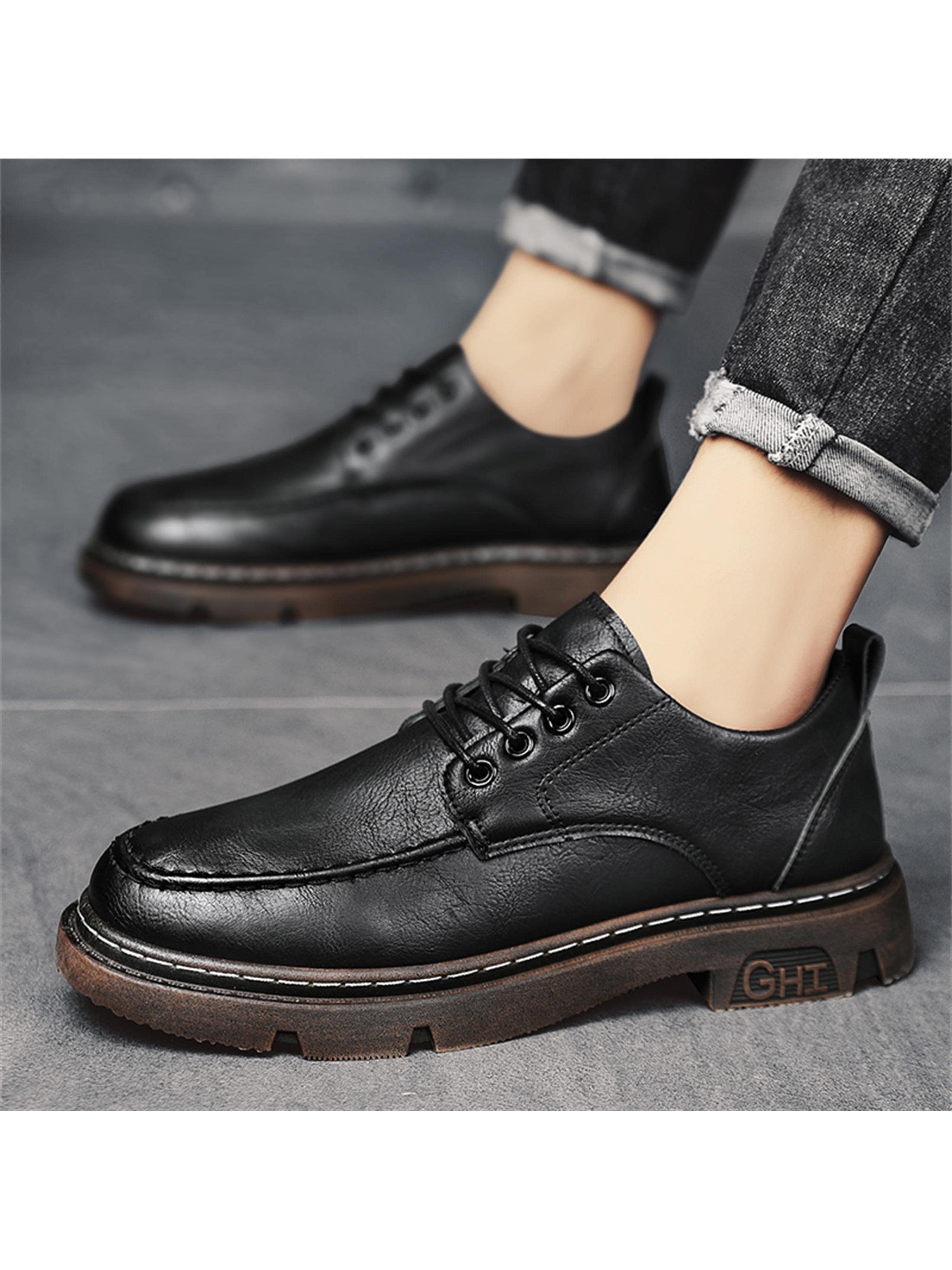 Men Lace-up Front Oxford Shoes, Business Office Dress Shoes