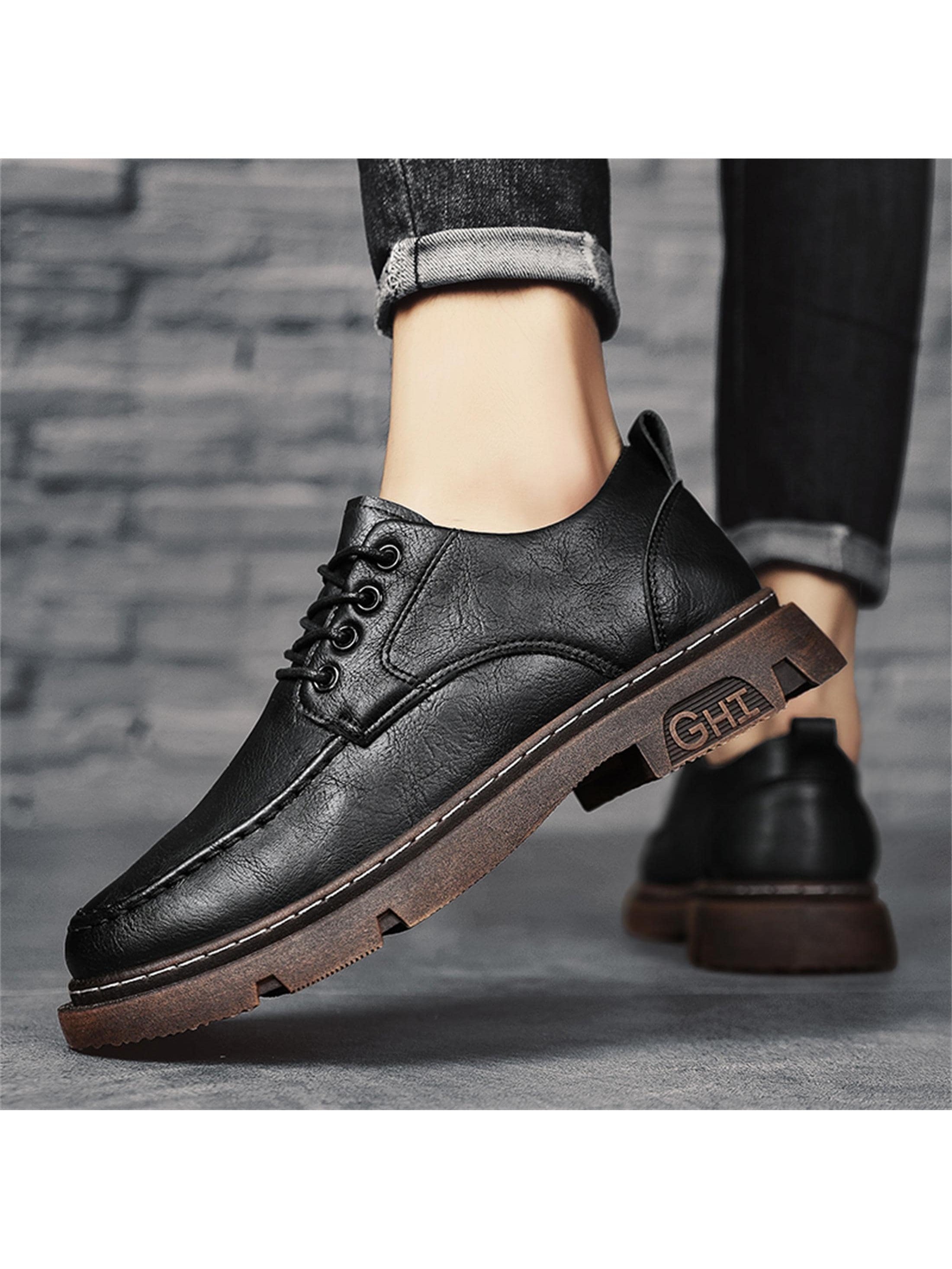 Men Lace-up Front Oxford Shoes, Business Office Dress Shoes