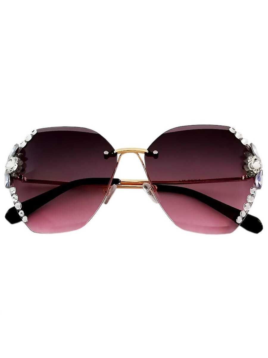 1pair Women Tinted Lens Fashion Glasses