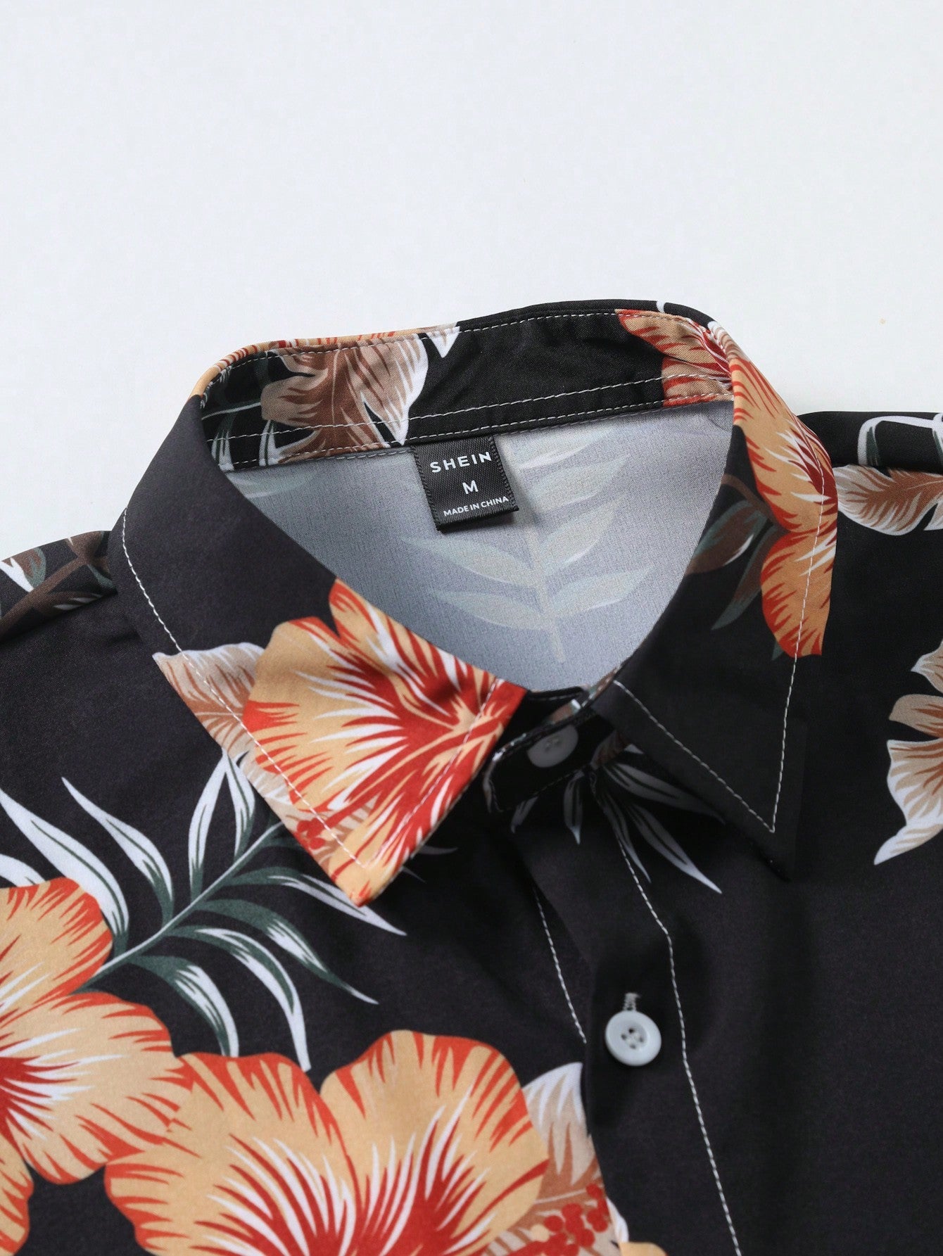 Manfinity RSRT Men Tropical Print Shirt & Drawstring Waist Shorts