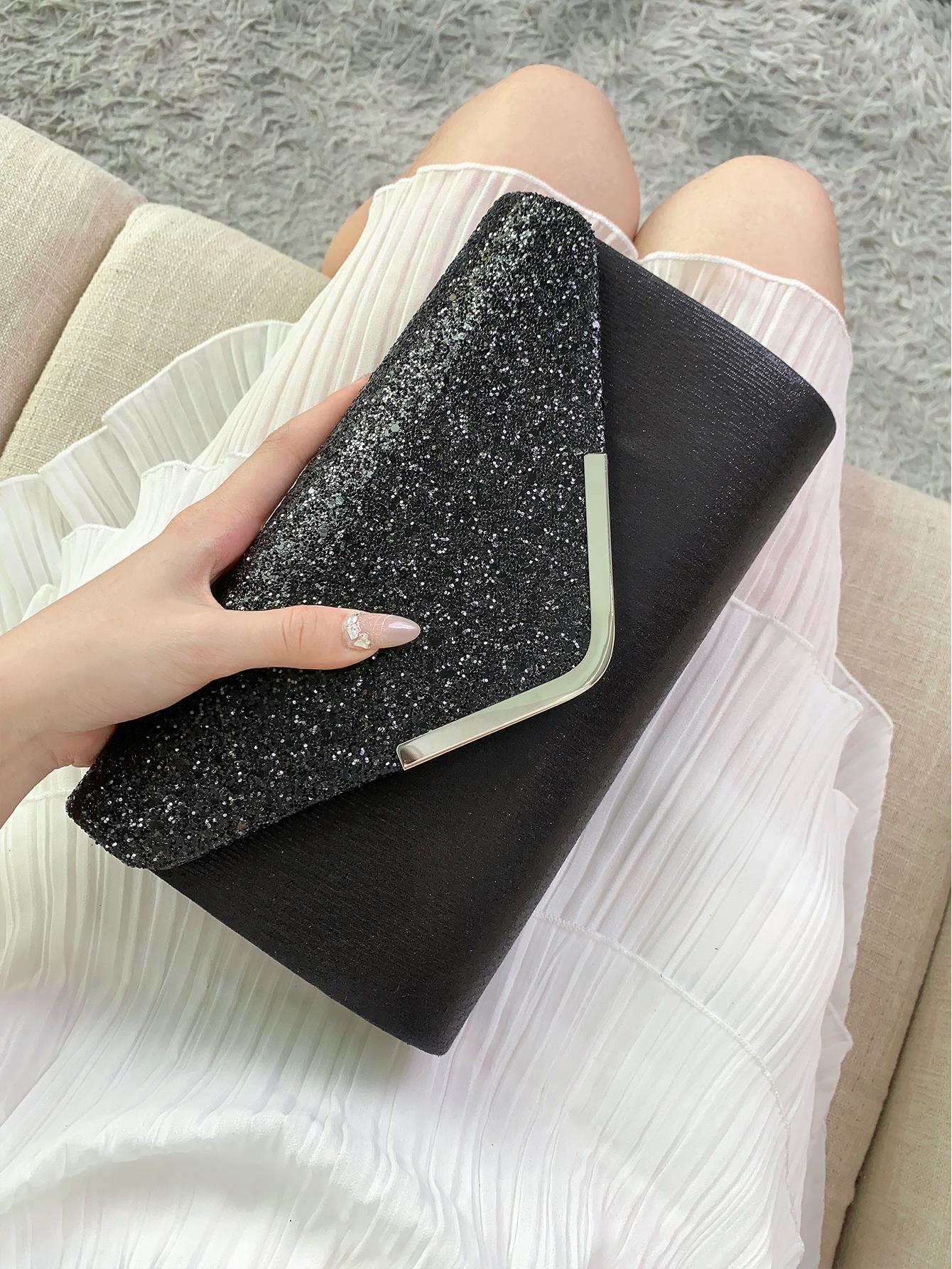 Shiny Evening Clutch, Elegant Fashion Envelope Bag, Ladies' Wedding Handbag For Party And Dancing