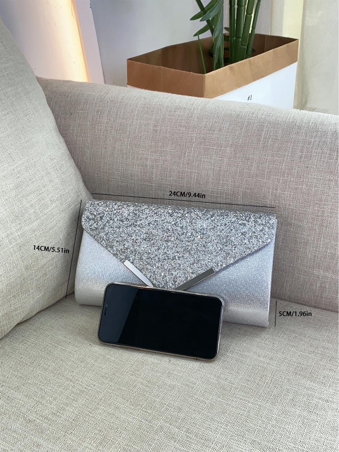 Shiny Evening Clutch, Elegant Fashion Envelope Bag, Ladies' Wedding Handbag For Party And Dancing