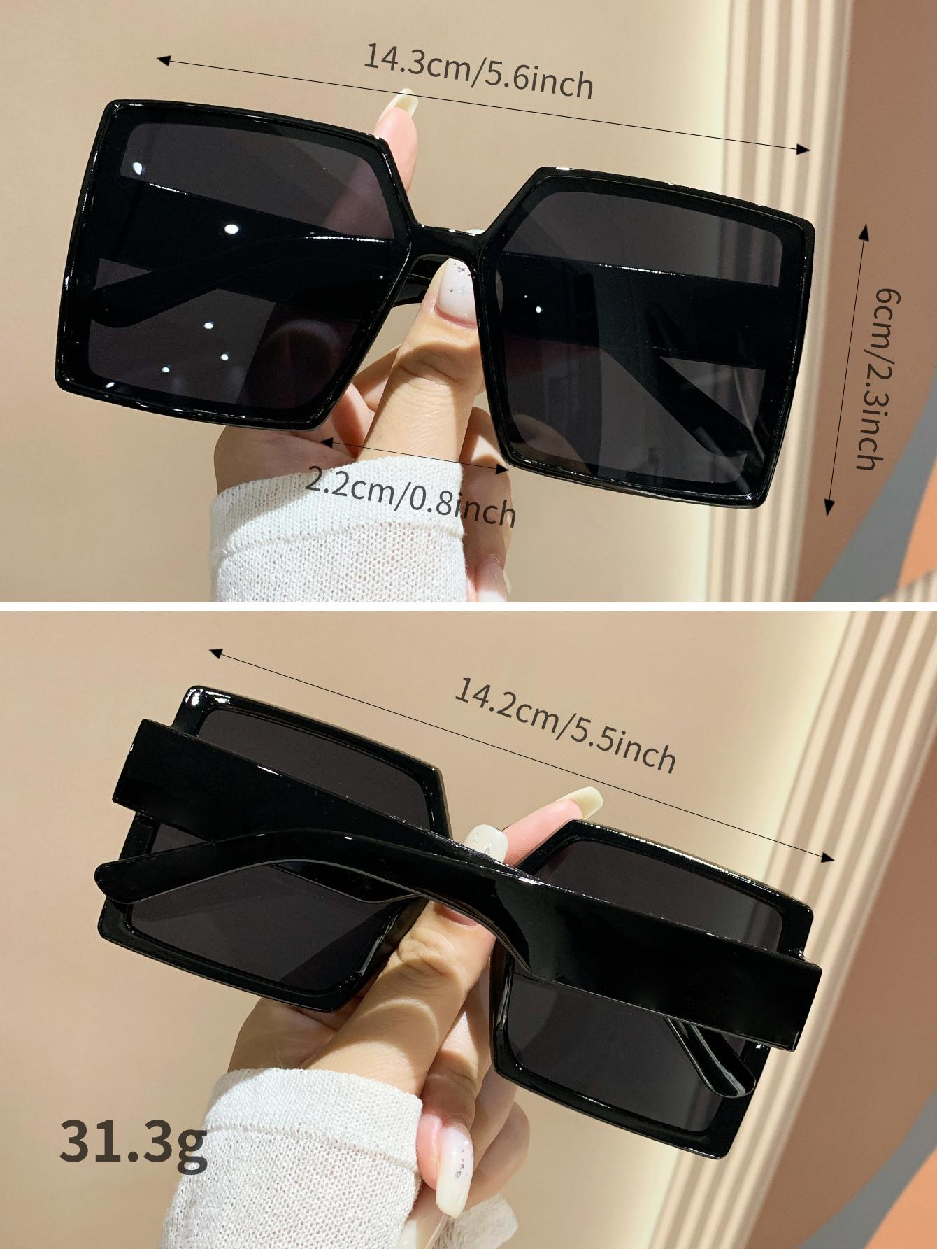 1pair Women Square Frame Sunglasses