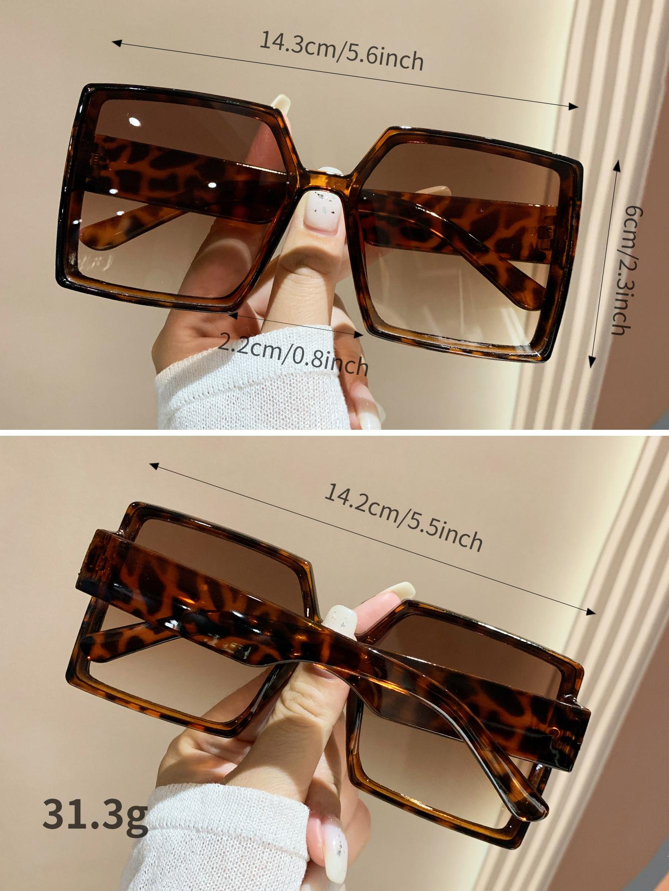 1pair Women Square Frame Sunglasses