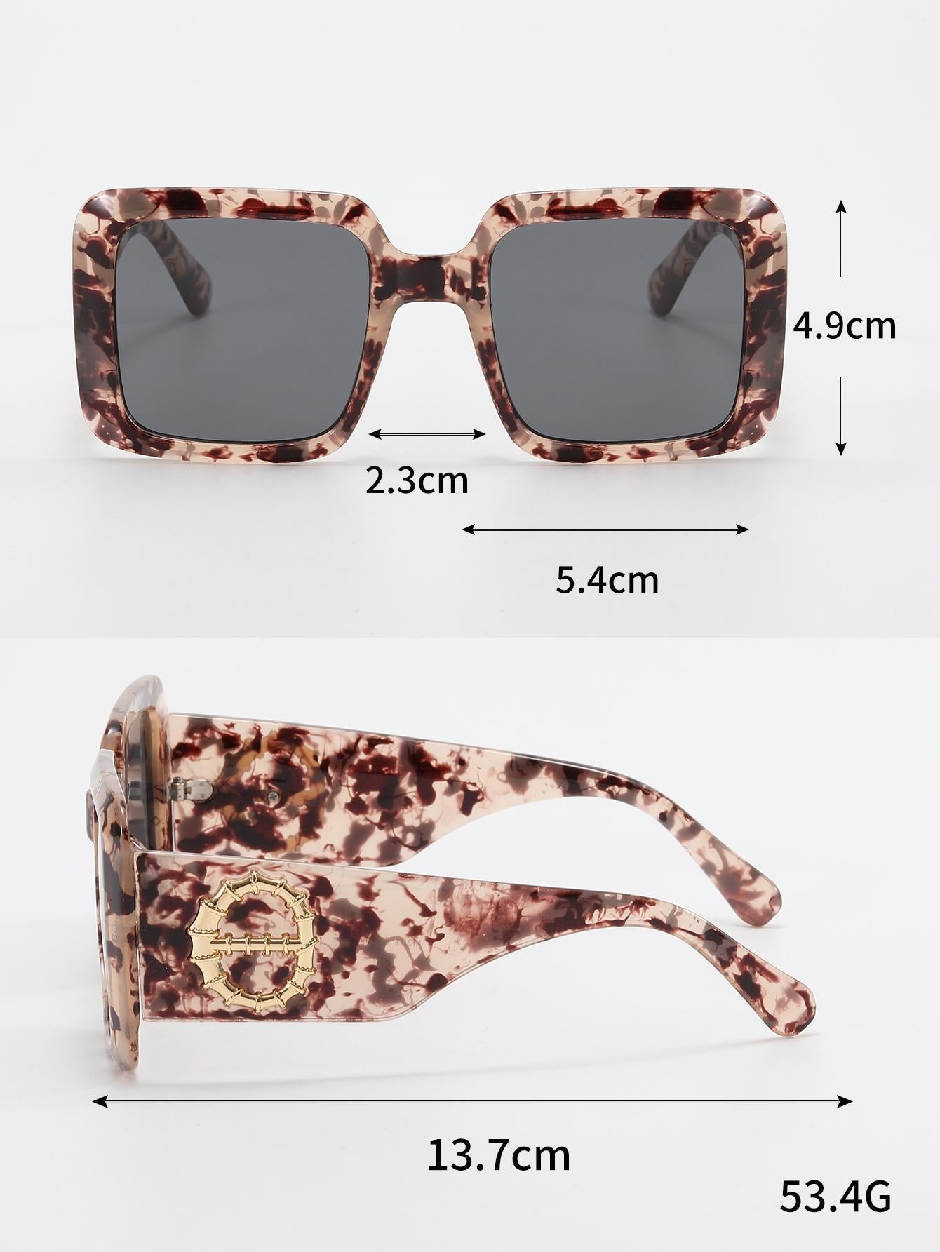 Tortoiseshell Square Frame Fashion Glasses