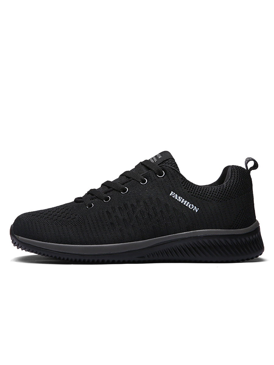 Autumn Breathable Men's Knit Mesh Sneakers Fashion Sports Casual Lightweight Running Shoes