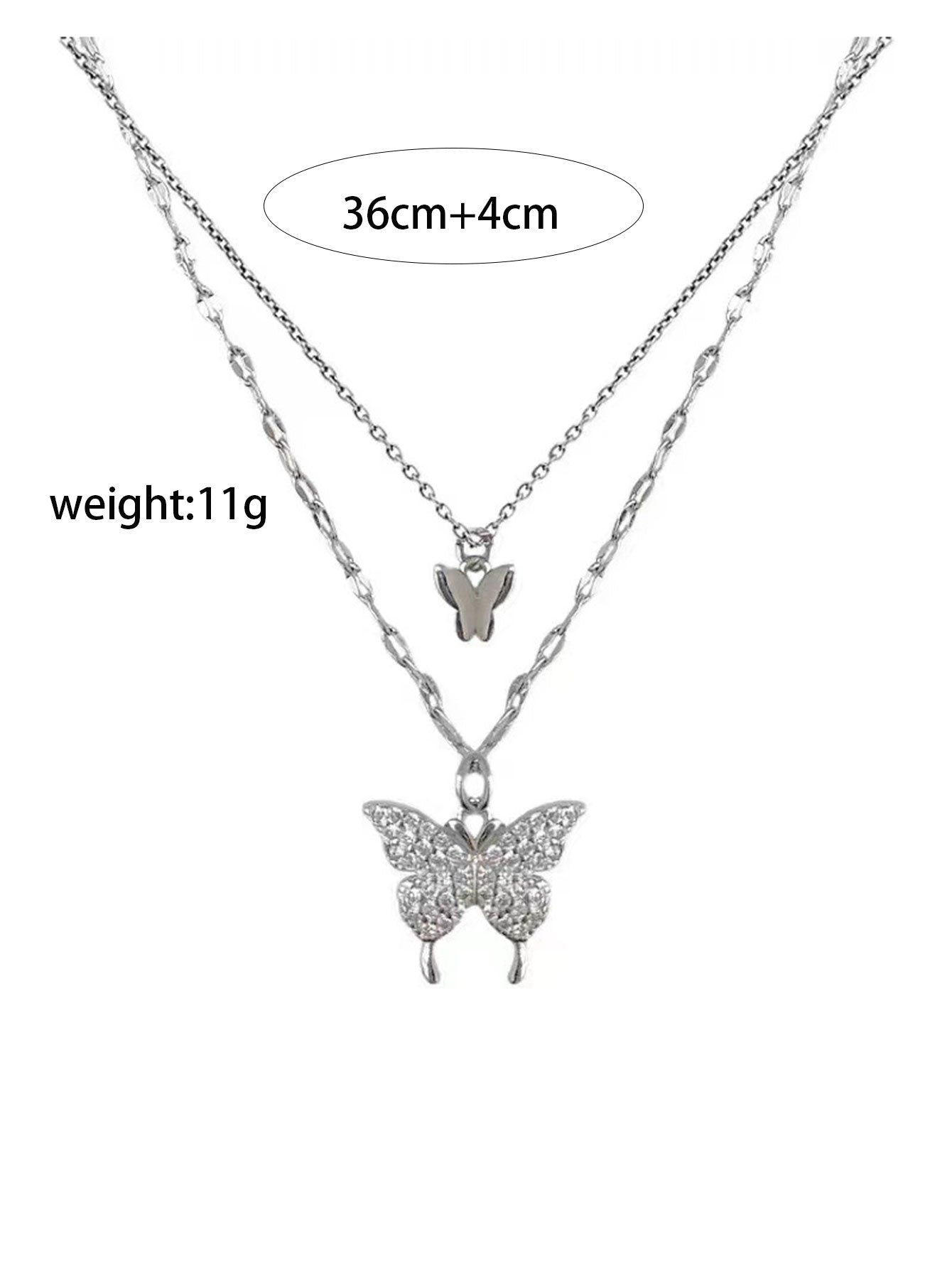 1pc Lovely Alloy Small Butterfly Pendant Necklace For Women's Daily Wear