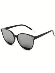 Fashionable Ladies' & Men's Sunglasses With Gradient Lenses For Casual Outfit, Hollow Out Design Earrings Glasses